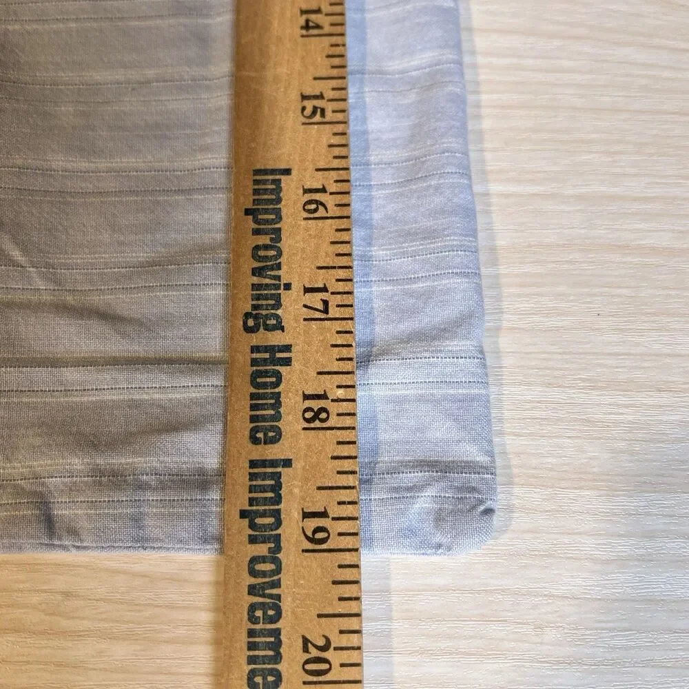 Crate and Barrel Blue Shirting Striped Pillowcases Coastal Beach Nautical 19x28